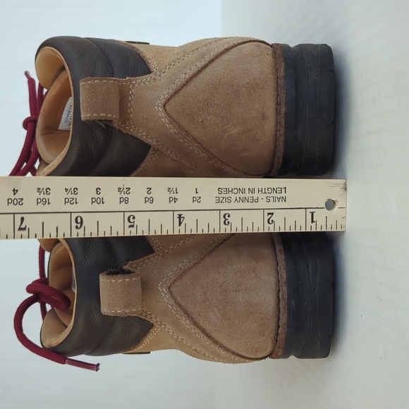 L.L. Bean Suede Waterproof Vibram Tek 2.5 Retro Hiking Boots 9.5M Brown Lace Up - Picture 15 of 16